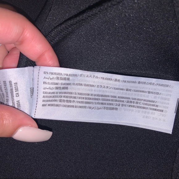 Abercrombie & Fitch Black Fit and Flare Dress Size XS - Picture 5 of 8